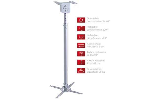 Fonestar SPR-566P - Soporte extensible de 87 a 145 cm