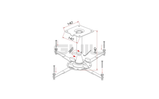 Guil PTR-14 Soporte de techo y pared para video proyectores