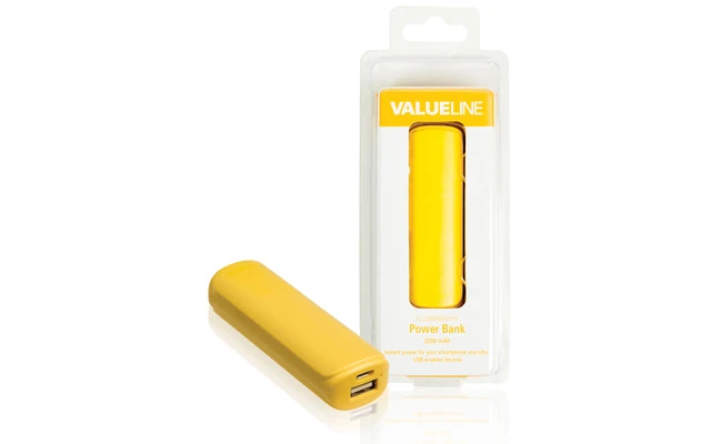 Fuente de alimentación de 2200 mAh, 5 V - 1 A, amarilla
