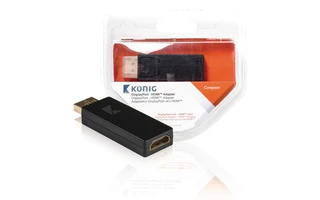 Adaptador DisplayPort - HDMI de DisplayPort macho a output HDMI, 1 ud. en gris