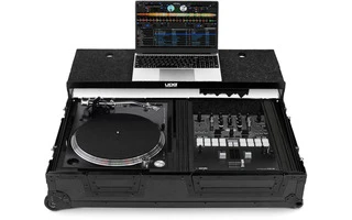 UDG Ultimate Flight Case Single Turntable Battle/ PLX-CRSS12 & 10"/12" Mixer Black Plus 