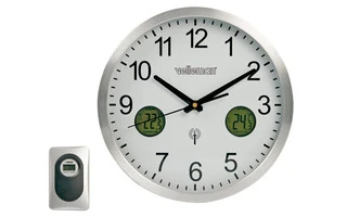 RELOJ DE PARED DCF Ø30cm - TEMPERATURA INTERIOR/EXTERIOR Y VISU