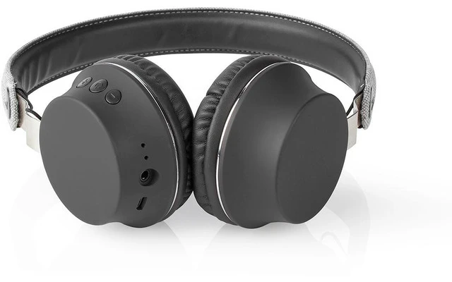 Auriculares Bluetooth de Tela - De Diadema - 18 Horas de Reproducción - Gris / Negro