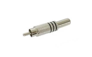 Conector RCA Macho niquelado - Negro