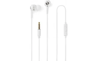 Auriculares con Cable de 1,20 metros - Intrauditivos con micrófono Integrado - Blanco