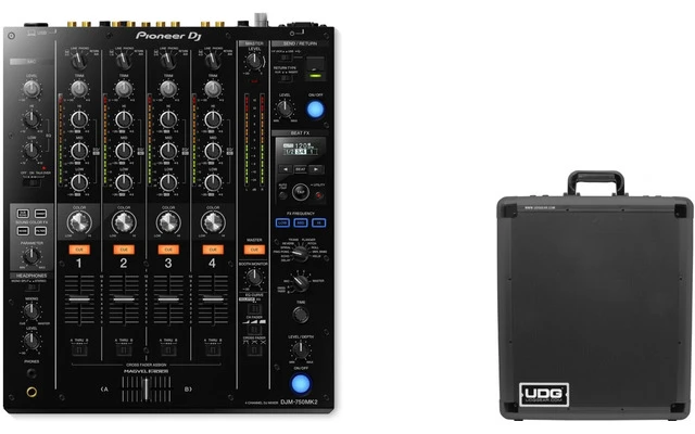 Pioneer DJ DJM-750 MK2 + UDG Ultimate Flightcase