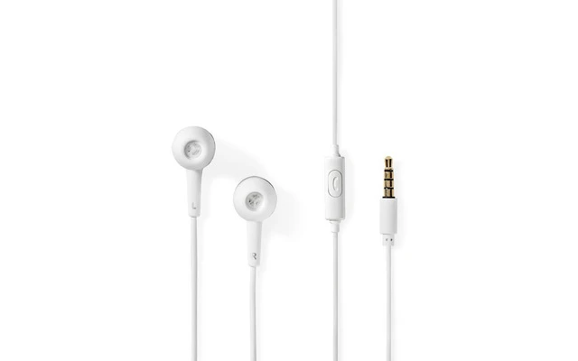 Auriculares con Cable de 1,20 metros - Intrauditivos con micrófono Integrado - Blanco
