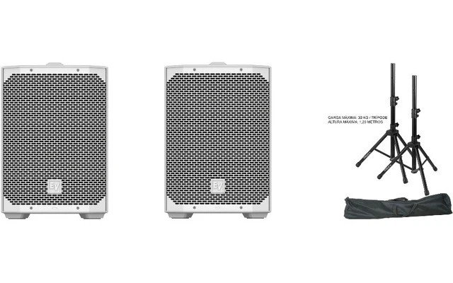 Pack Estéreo ElectroVoice Everse 8 Blanco con Trípode