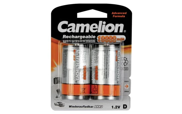 NiMh D 1.2V-10000mAh (2 uds./blister)