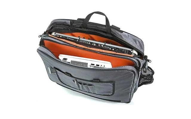 UDG Courier Bag Deluxe 17" Gris metalizado/Naranja