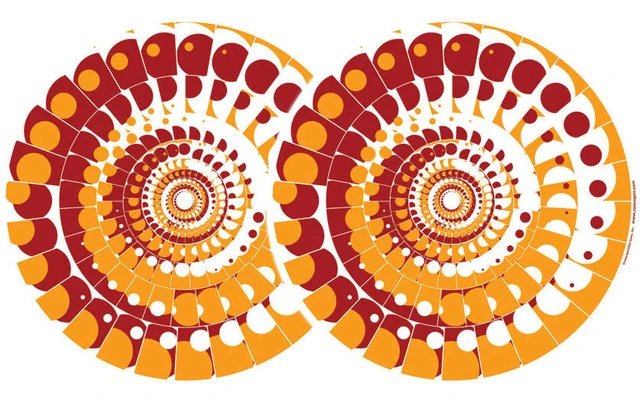 Slipmats Moon orange Twin Pack