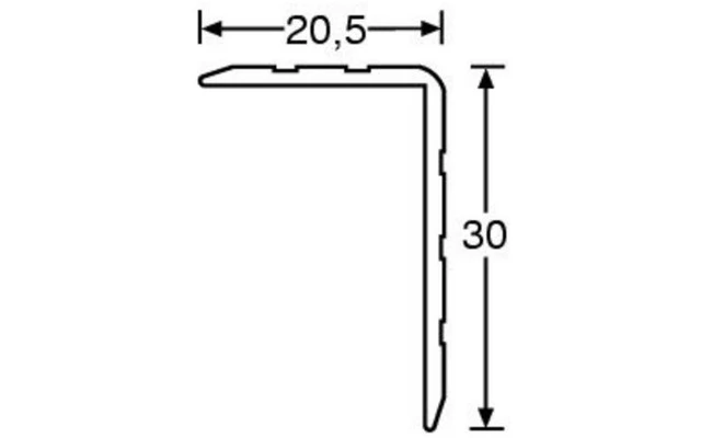 Adam Hall 6108 Perfil angular de aluminio 30 x 20,5 mm