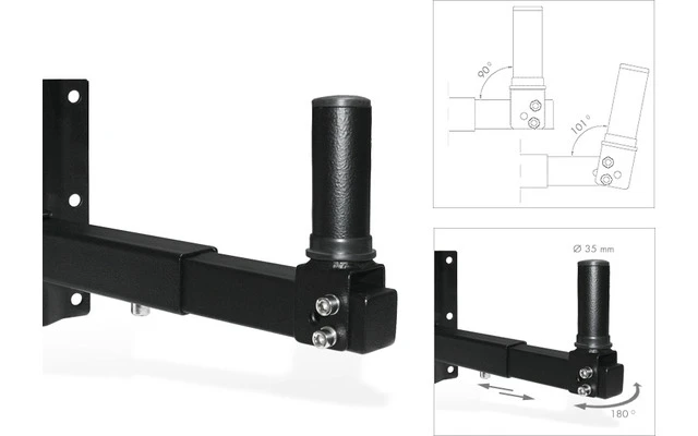 Guil ALT-16/G - Soporte para altavoz para su fijación a Truss totalmente regulable