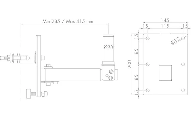 Guil ALT-16/G - Soporte para altavoz para su fijación a Truss totalmente regulable