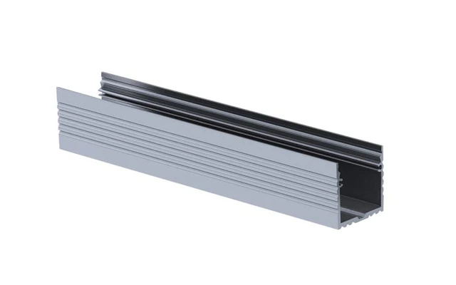 POWERLINE - PERFIL DE ALUMINIO PARA CINTAS DE LEDs - ANCHO 35 mm - ALUMINIO ANODIZADO - PLATEADO