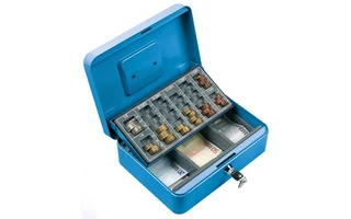 CAJA DE CAUDALES - CON BANDEJA PARA EUROS 