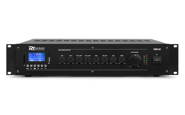 Power Dynamics PRM120 100V 6-CH Mixer-Amplifier 120W