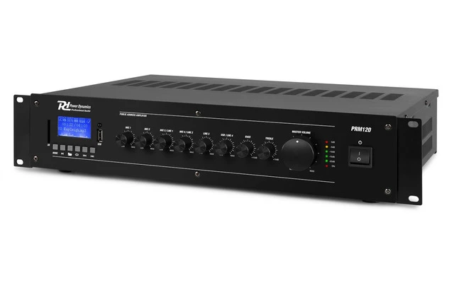 Power Dynamics PRM120 100V 6-CH Mixer-Amplifier 120W