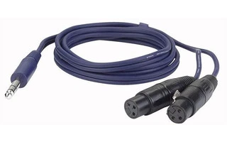 Cable jack 6,3 estéreo-2 Canon hembra 1,5m