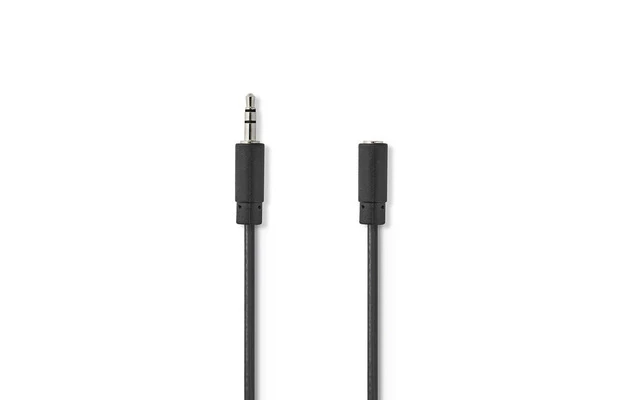 Cable de Audio Estéreo - Macho de 3,5 mm - Hembra de 3,5 mm - 5,0 m - Negro