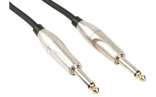 Cable patch profesional 6.35mm mono a 6.35mm mono 1 metro