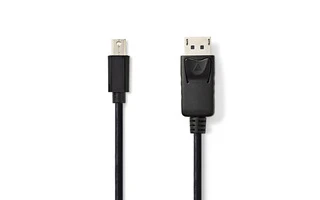 Cable Mini DisplayPort - DisplayPort - Mini DisplayPort Macho - DisplayPort Macho - 2,0 m - Negr