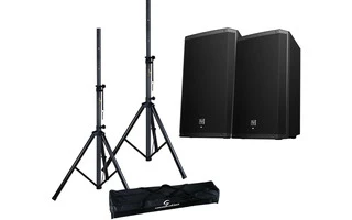 2x ElectroVoice ZLX 15BT + Pareja trípodes con bolsa