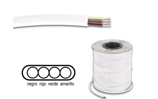 Cable telefónico 4 x 0.08mm blanco plano