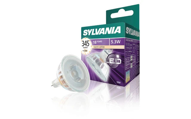 Bombilla LED GU5.3 MR16 5.3 W 345 lm 3000 K - Sylvania 0026534