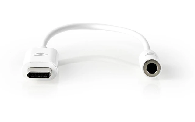 Adaptador USB-C - USB-C Macho a 3,5 mm Hembra - 0,15 m - Blanco - Nedis CCBP65950WT015