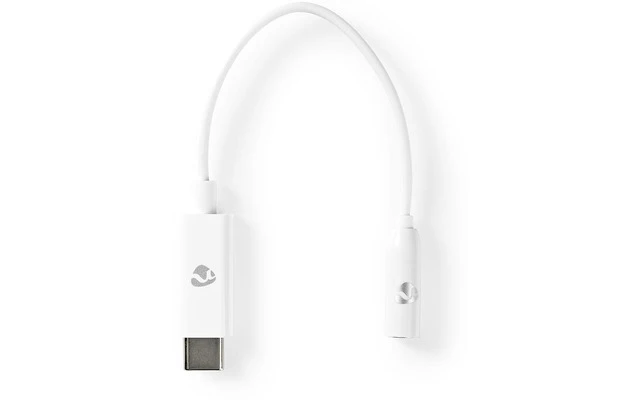 Adaptador USB-C - USB-C Macho a 3,5 mm Hembra - 0,15 m - Blanco - Nedis CCBP65950WT015