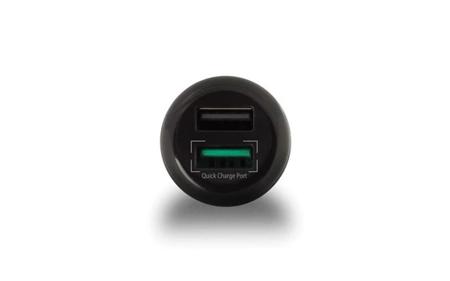EWENT - CARGADOR DE COCHE DE 5 A CON 2 PUERTOS USB Y SISTEMA DE CARGA RÁPIDA QUICK CHARGE 3.0