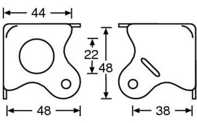 Adam Hall 4005 - Cantonera plana 3 patas con pie