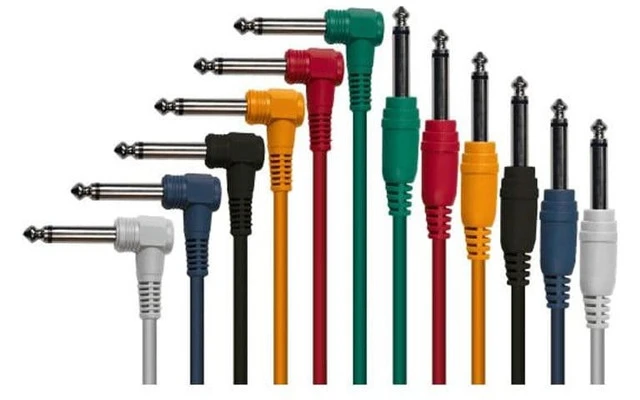 Yellow Cables ECOP060CD-6 - Juego de 6 cables patch 60 cm Jack Mono a Jack Mono acodado