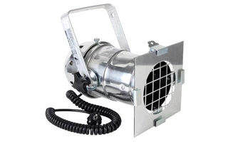FOCO PAR46 CON CABLE ESPIRAL Y CONECTOR SCHUKO - CROMADO