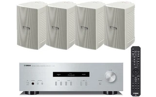 Yamaha A-S201 Silver + 2x Yamaha NS-AW 194 Blanco
