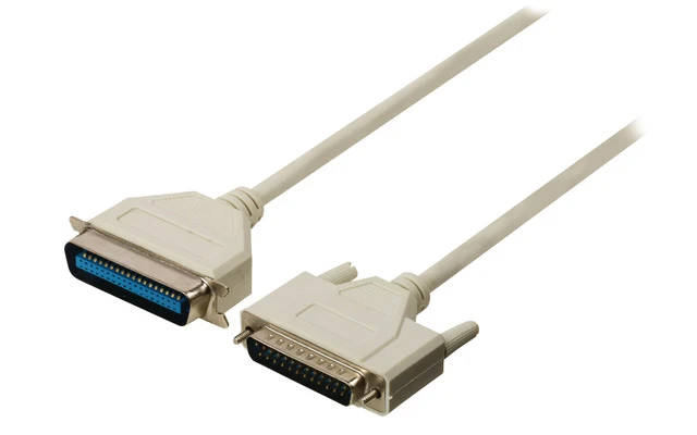 Cable Paralelo D-SUB de 25-pin Macho - Centronics de 36-pin Macho 2.00 m Marfil - Valueline VLCP