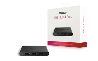 Hub 4-Port USB 2.0 Motorizado Negro - Sitecom CN-081