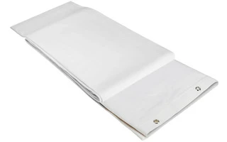Adam Hall Accessories 0151 X 34 WH Tela decorativa B1 con ojales niquelados y dobladillo 3×4 m