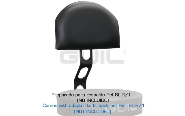 Guil SL-16 Sillín reforzado en negro con tapizado redondo de doble espesor/mayor densidad