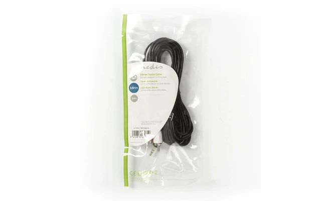 Cable de Audio Estéreo - Macho de 3,5 mm - 2x RCA Macho - 3 metros