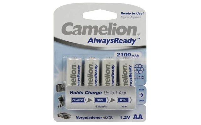 NiMH AA 1.2V-2100mAh (4/tarjeta) ALWAYSREADY