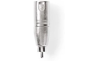 Adaptador XLR - XLR de 3 pines macho - RCA macho  - Metal