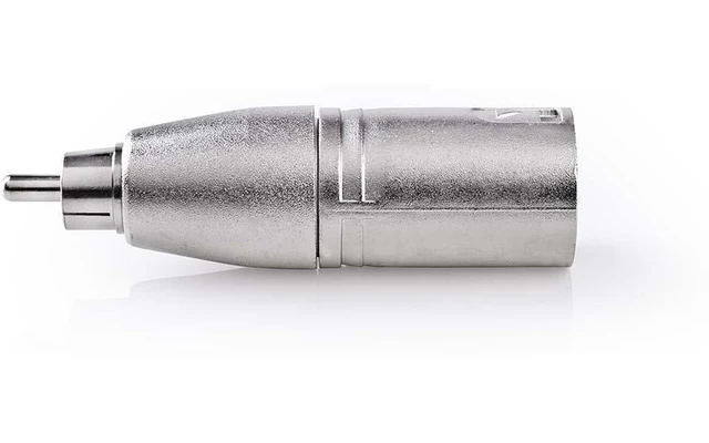 Adaptador XLR - XLR de 3 pines macho - RCA macho  - Metal