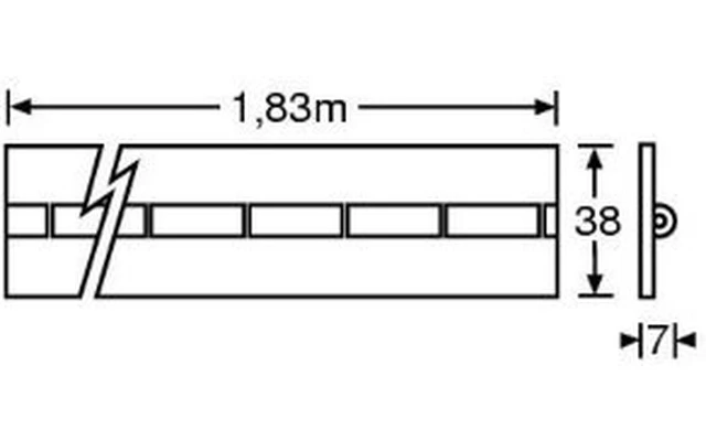 Adam Hall Hardware 2603 - Bisagra de aluminio Piano sin perforar