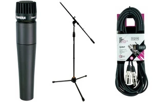 Foto del pack Pack Shure SM57 + Soporte + Cable 10M