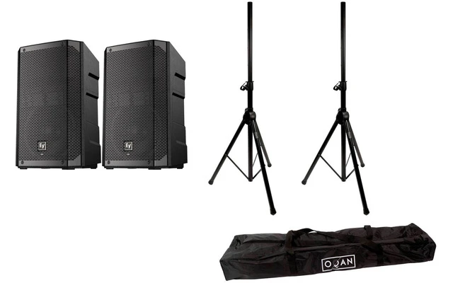 2x Electro Voice ELX200 12P + Soportes de altavoz con funda