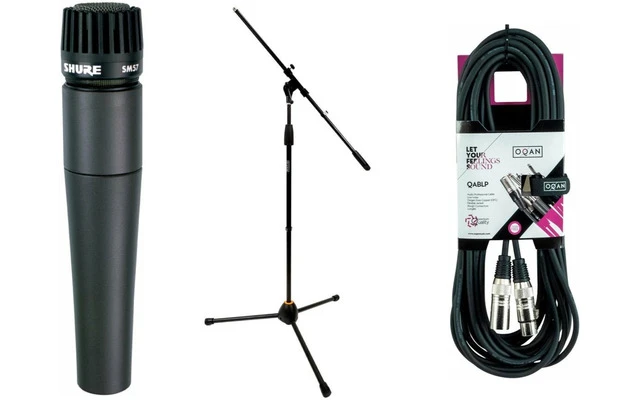 Pack Shure SM57 + Soporte + Cable 10M