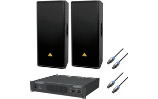 2x Behringer VP2520 + Behringer EP2000 + 2x Cable Speakon 2.5mm 5 metros