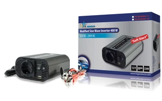 INVERSOR DE ONDA SINUSOIDAL MODIFICADA DE 400W 12V + USB HQ
